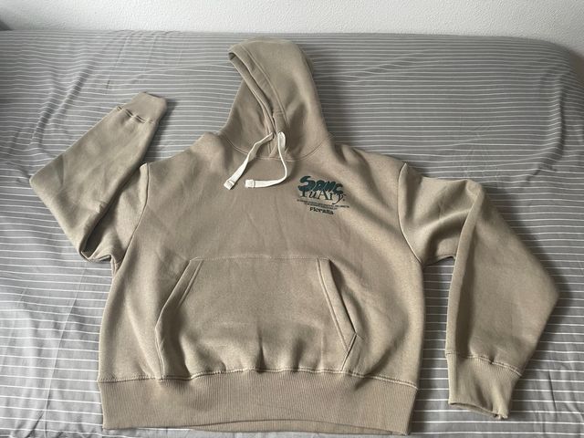 Sudadera Bershka verde beige talla S