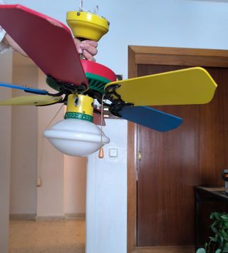 Ventilador techo infantil multicolor