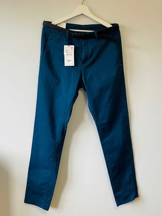 Pantalón Zara Hombre Azul - Talla 40