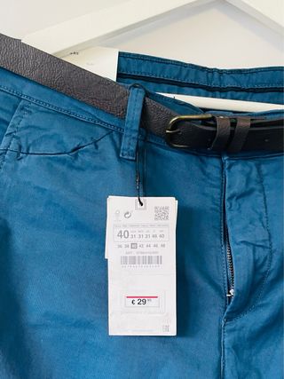Pantalón Zara Hombre Azul - Talla 40