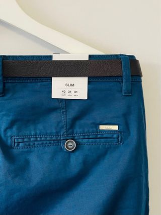 Pantalón Zara Hombre Azul - Talla 40