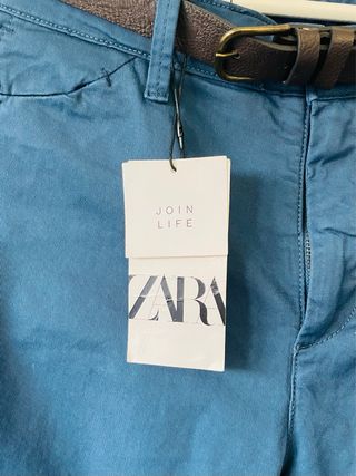 Pantalón Zara Hombre Azul - Talla 40