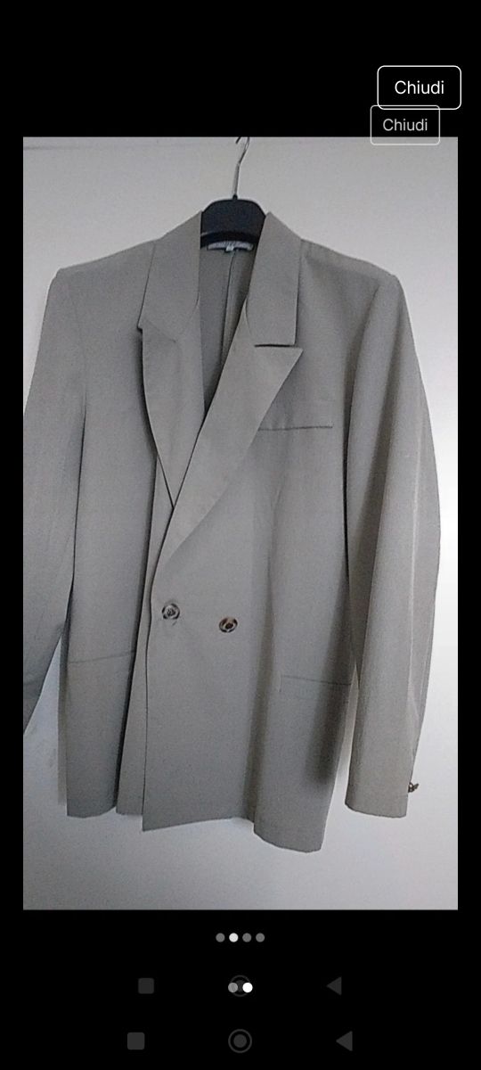 Giacca doppiopetto beige vintage