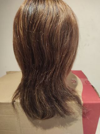 Cabeza maniquí pelo natural 12cm 