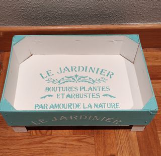 2 Cajas de Madera - Turquesa y Blanco