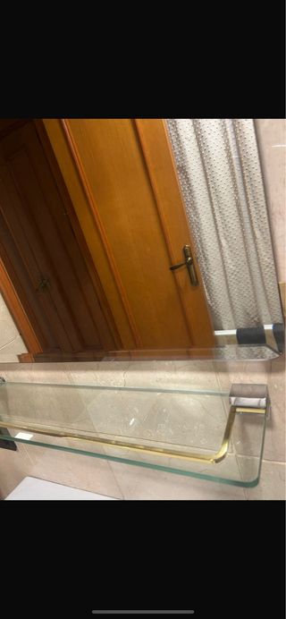 Espejo baño dorado con luz