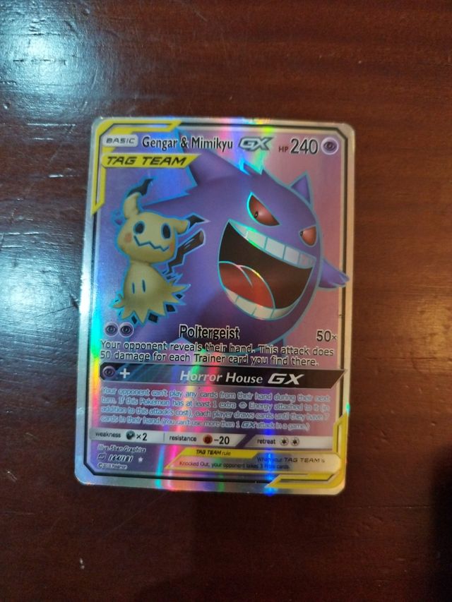 Gengar & Mimikyu GX - Carta Pokémon