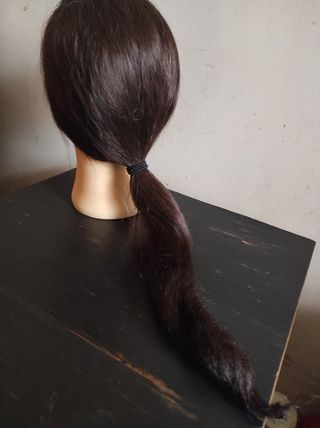 Maniquí cabeza pelo largo