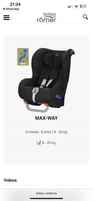 Silla Britax Römer Max-Way