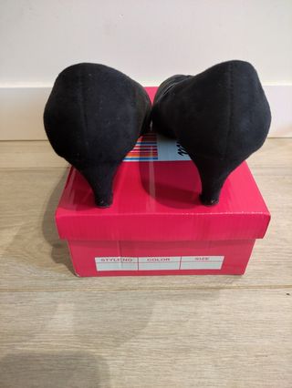 Zapatos tacón mujer negros - talla 38