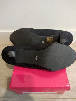 Zapatos tacón mujer negros - talla 38