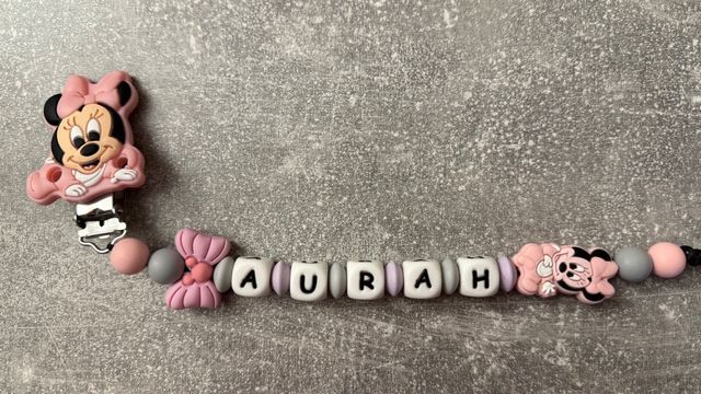 Chupetero Minnie Mouse personalizado