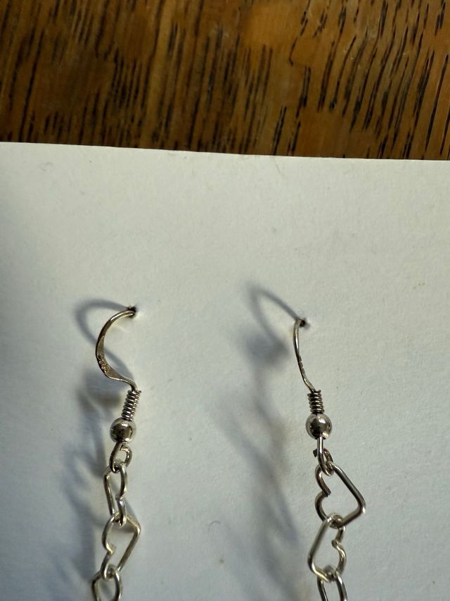 Orecchini cuore pietra rossa argento