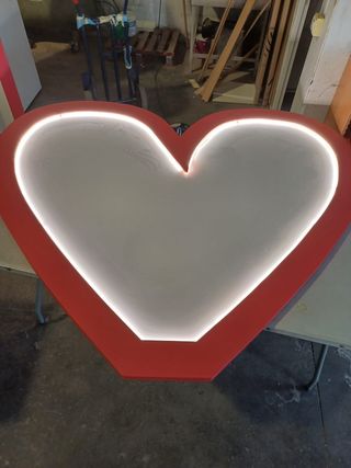 Corazón luminoso boda