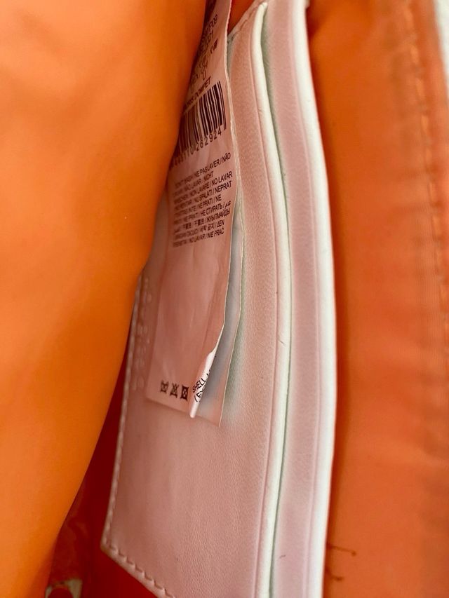 Monedero Desigual blanco y naranja