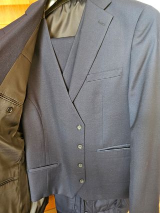 Traje azul hombre 3 piezas
