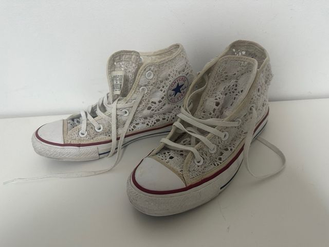 Converse merletto crochet pizzo uncinetto