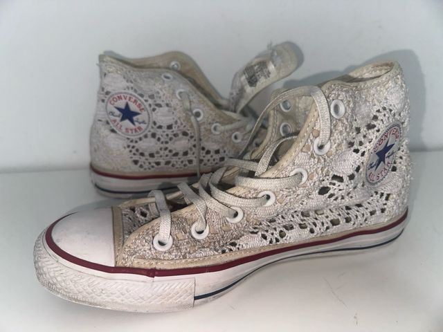 Converse merletto crochet pizzo uncinetto