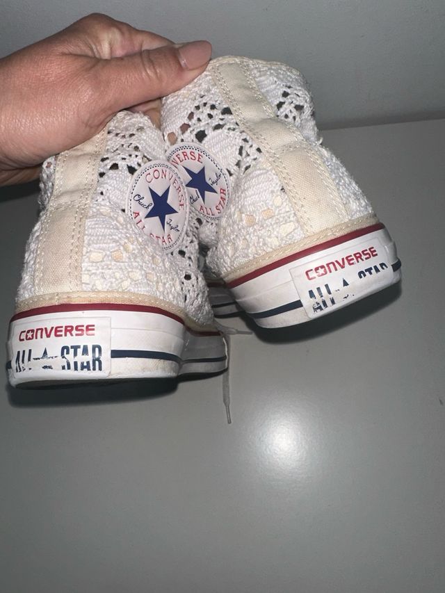 Converse merletto crochet pizzo uncinetto
