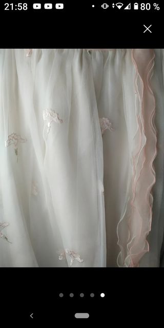 Vestido comunión niña blanco-rosa
