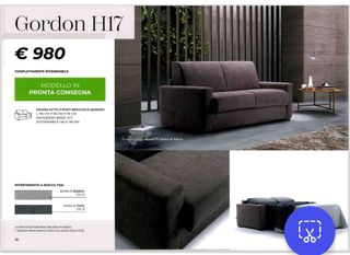 Divano letto Gordon H17 marrone