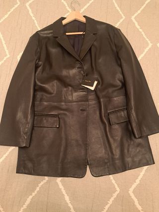 Chaqueta Massimo Dutti piel negra