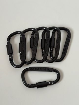 6 Mosquetones negros EDC