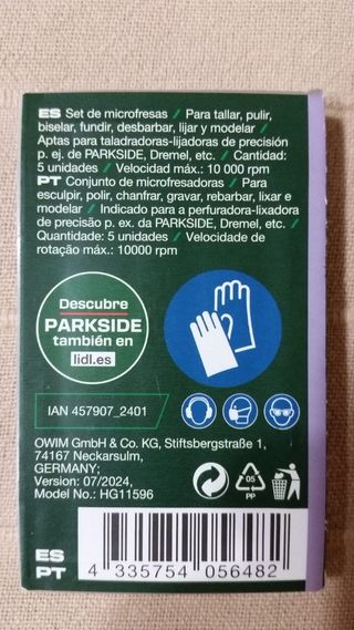 Set de microfresas Dremel F Parkside