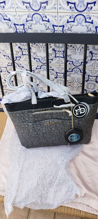 Bolso Roccobarocco - Negro y Gris