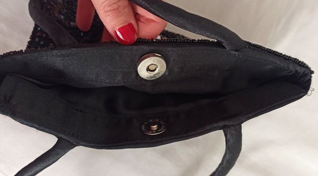 Bolso fiesta pedrería negro