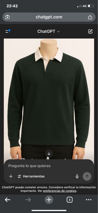 Polo Zara verde oscuro