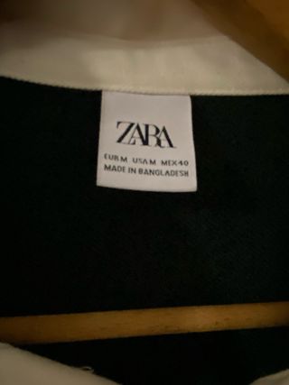 Polo Zara verde oscuro