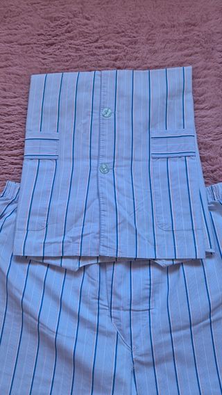 Pijama rayas azul-blanco hombre