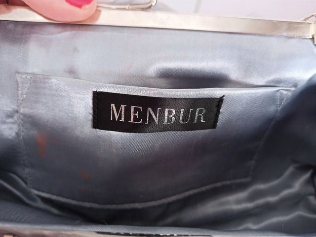 Bolso fiesta gris metalizado