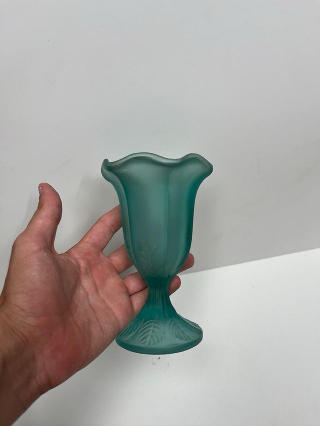Vaso azul verdoso vintage