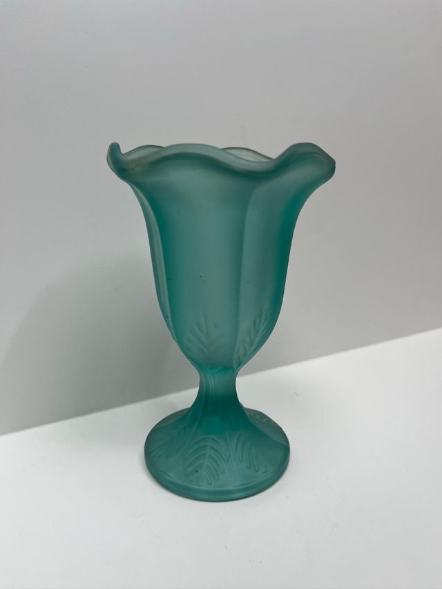 Vaso azul verdoso vintage