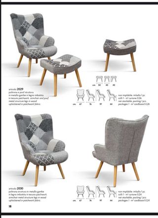 Poltrona e Pouf Patchwork