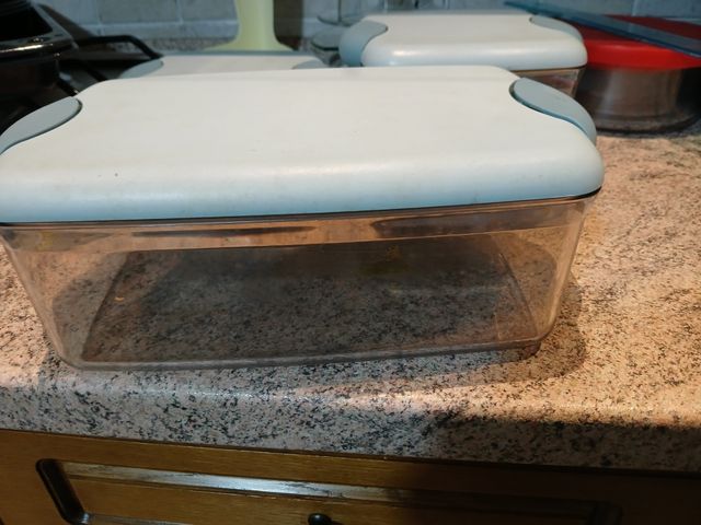 Set 3 ciotole vetro con coperchio