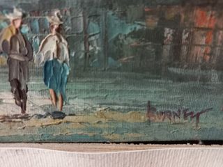 Quadro olio Parigi Moulin Rouge