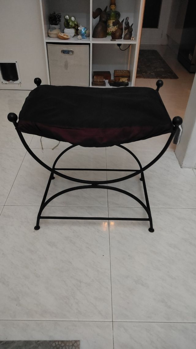 Banqueta negra hierro forjado