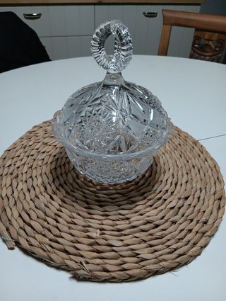 Centro tavola in cristallo vintage