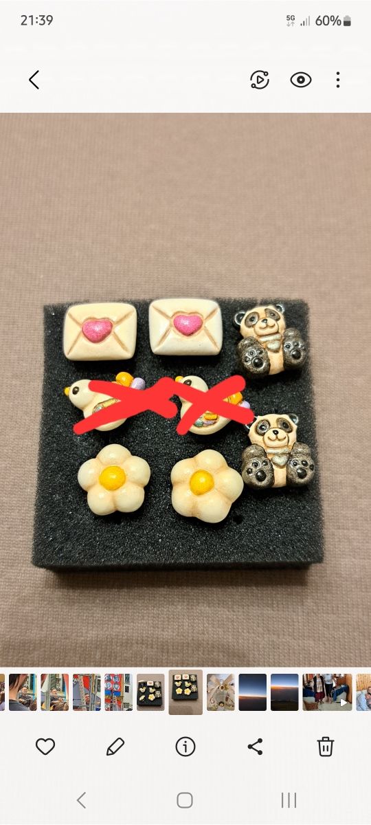 Orecchini Thun vintage 6pz