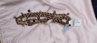 Collar Guess marrón dorado