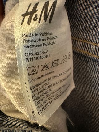 Vaqueros H&M rectos, talla 38