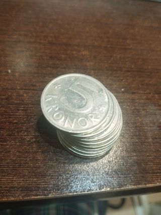 9 Monedas Suecas 5 Kronor