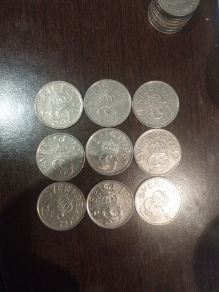 9 Monedas Suecas 5 Kronor