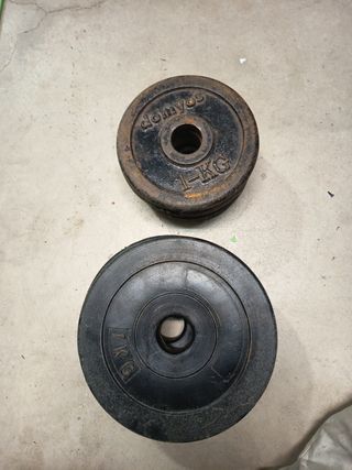 8 Pesas 1kg - Domyos y Vintage