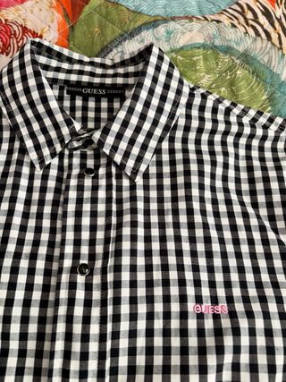 Camicia Guess a quadri - nera