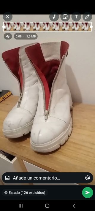 Botas blancas poco uso