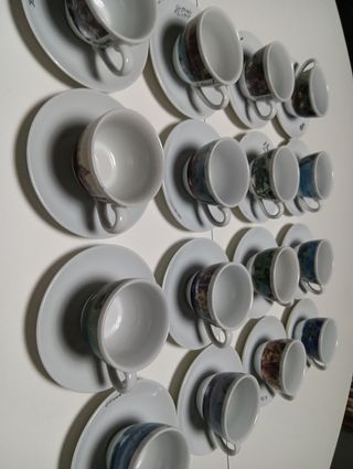16 Tazzine caffè con piattino. Art caffè